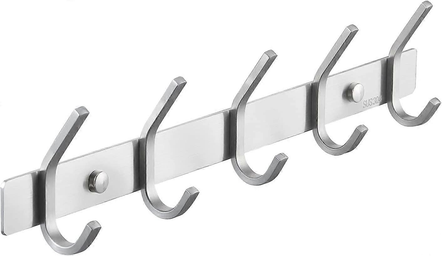 Rustfritt stål baderomsdørkroker, 5 kroker