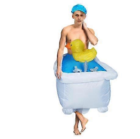 Fantastique Cool Baignoire Costume Gonflable Pour Adulte Halloween Drôle Cosplay Costums Femmes Hommes Party Performance Vêtements Costume