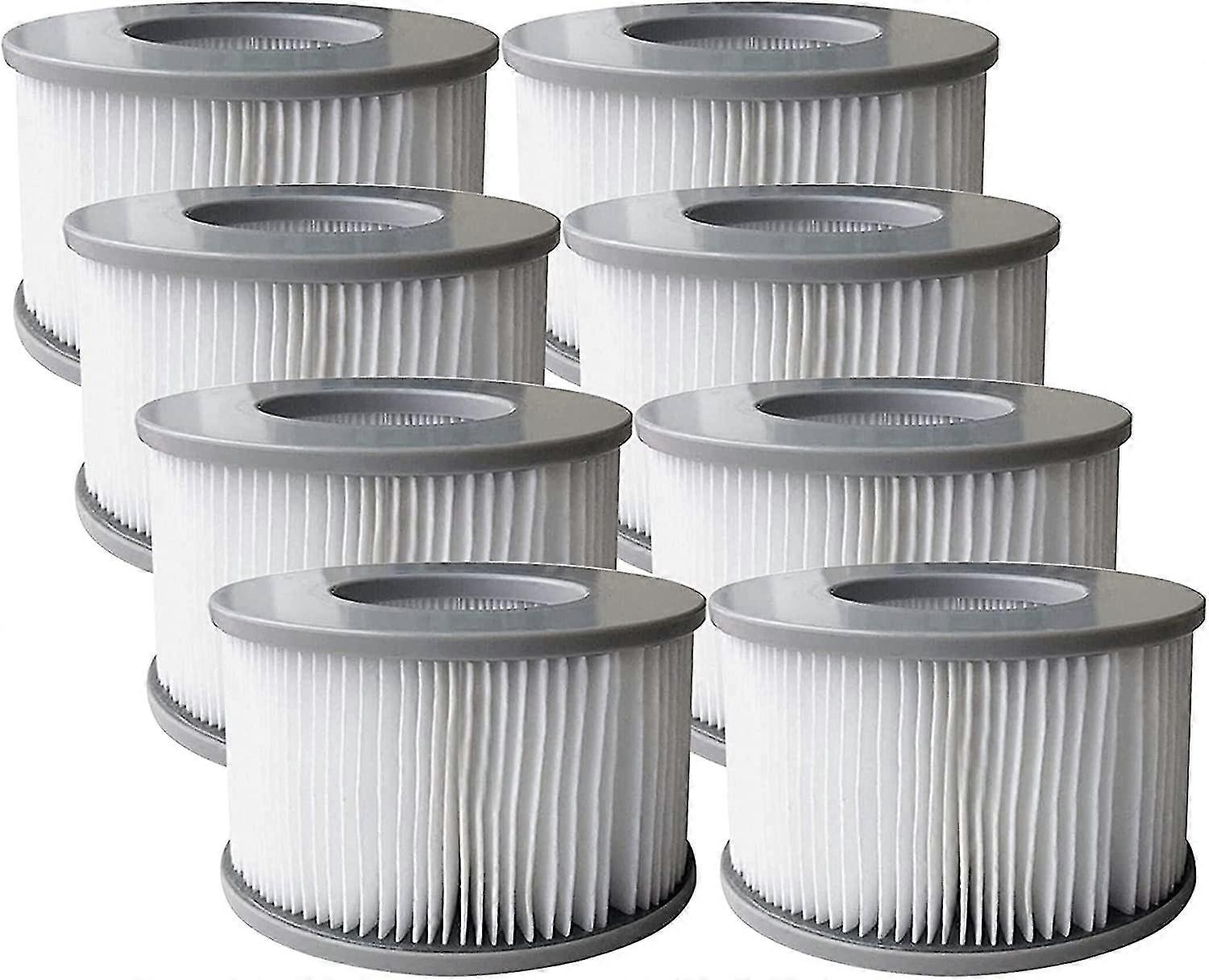 Pack Of 8 Replacement Filter Cartridges For Inflatable Pool, Jacuzzi