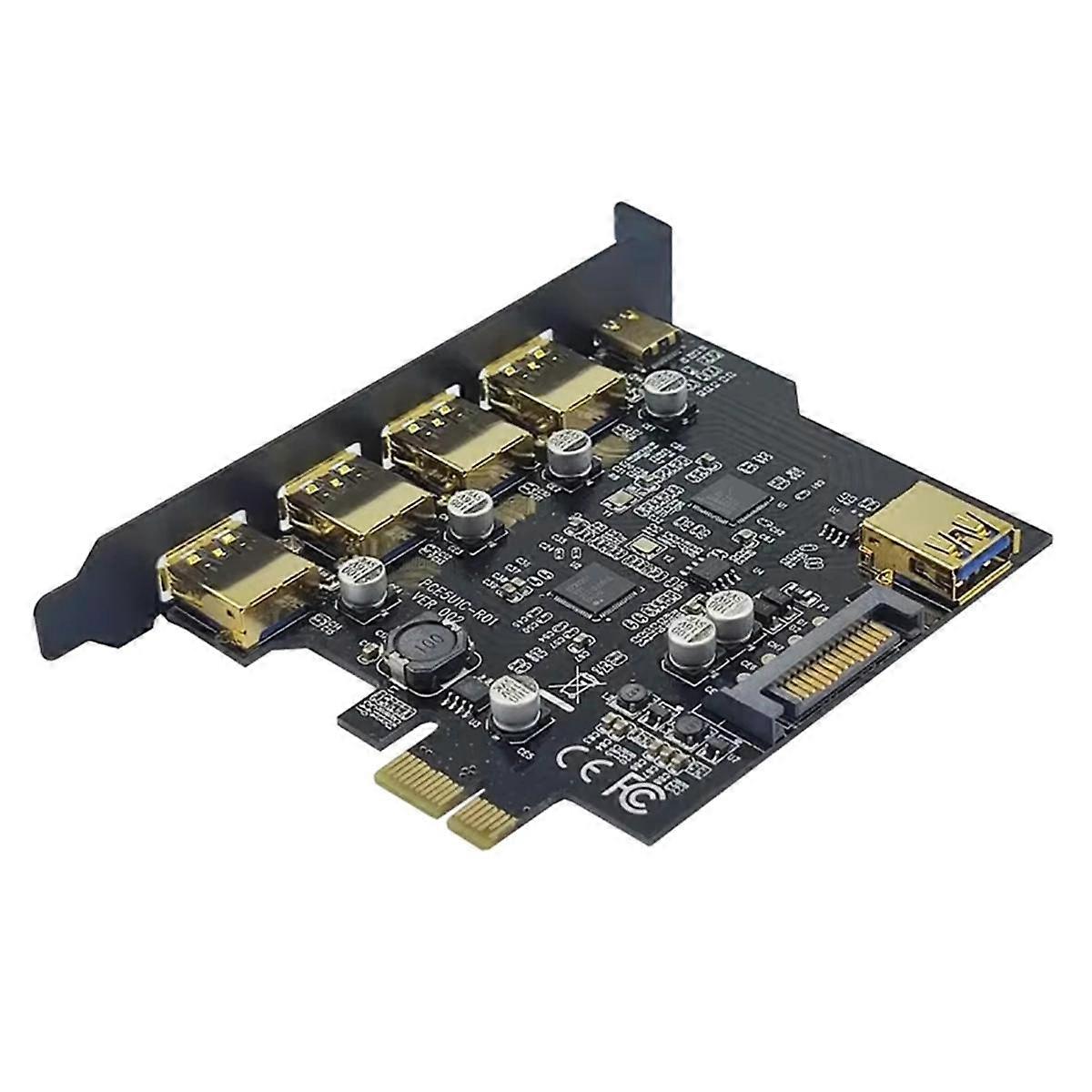 USB 3.2 PCIE Expansion Card PCIE 1X to USB 3.2 TYPE-C USB 3.2 Gen1 Adapter Multiplier USB3.2 PCI E Controller 5Gbps