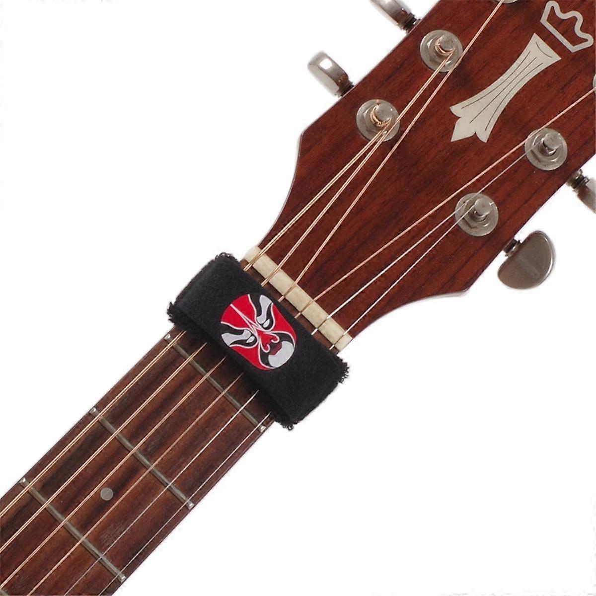 Guitar Beam Tape for Guitars Bass Ukulele String Instruments Guitar Fret Strings Mute Noise Damper Muter Wraps Red Face