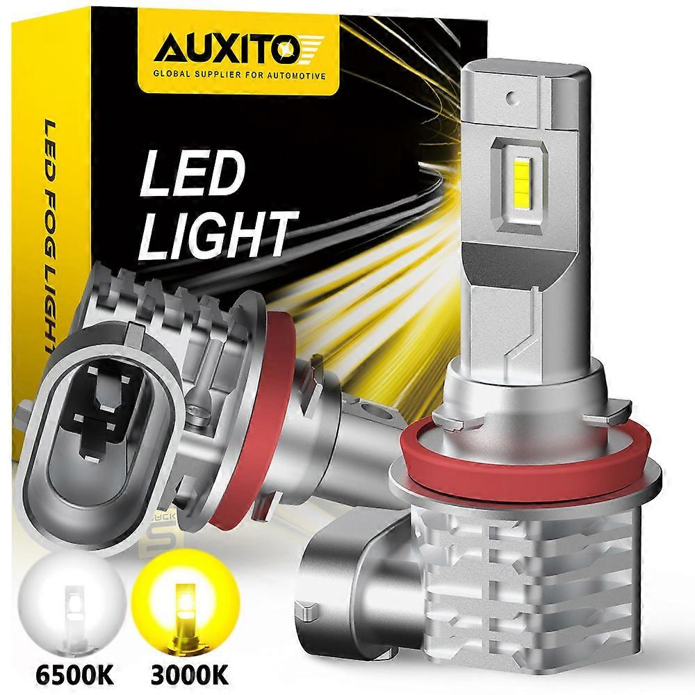 2X H11 H8 car light LED Fog Canbus 9005 HB3 9006 HB4 LED Fog s No Error H10 Lamps Bulb 12V 55W CSP Chip 6500K White Yellow 360