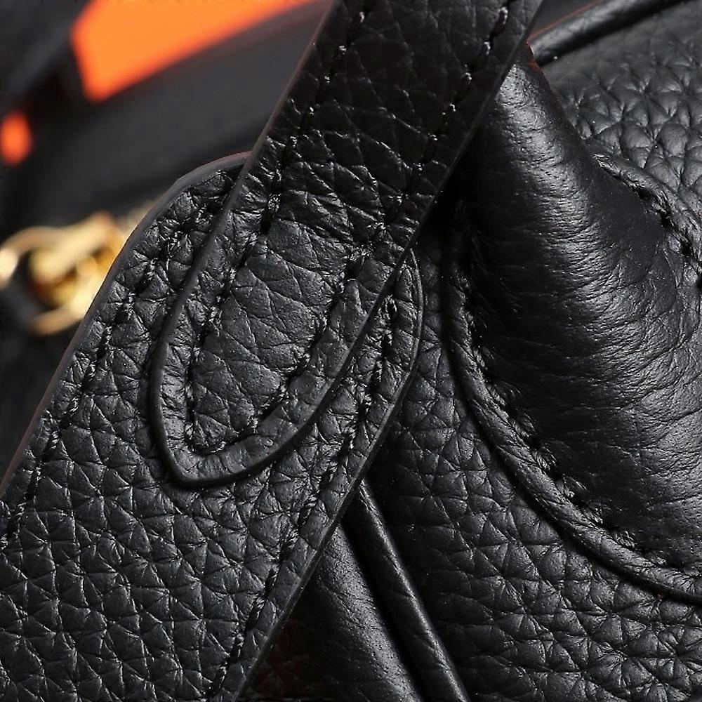 MEDIUM LADY BAG 24 IN BLACK CALFSKIN GOLD HARDWARE