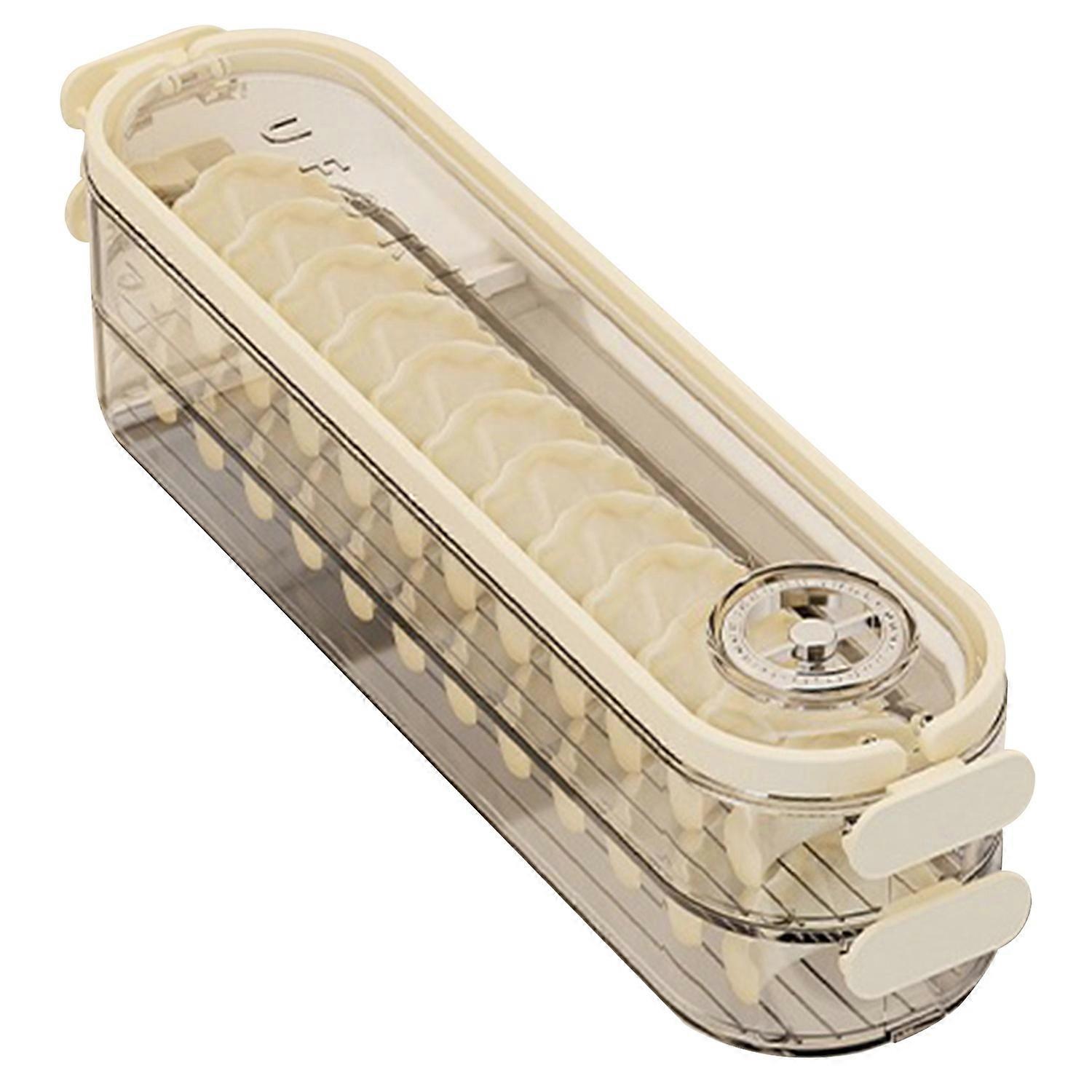 Dumpling Box Transparent Dumpling Storage Box Single/Dual Layer Food Preservation Container for