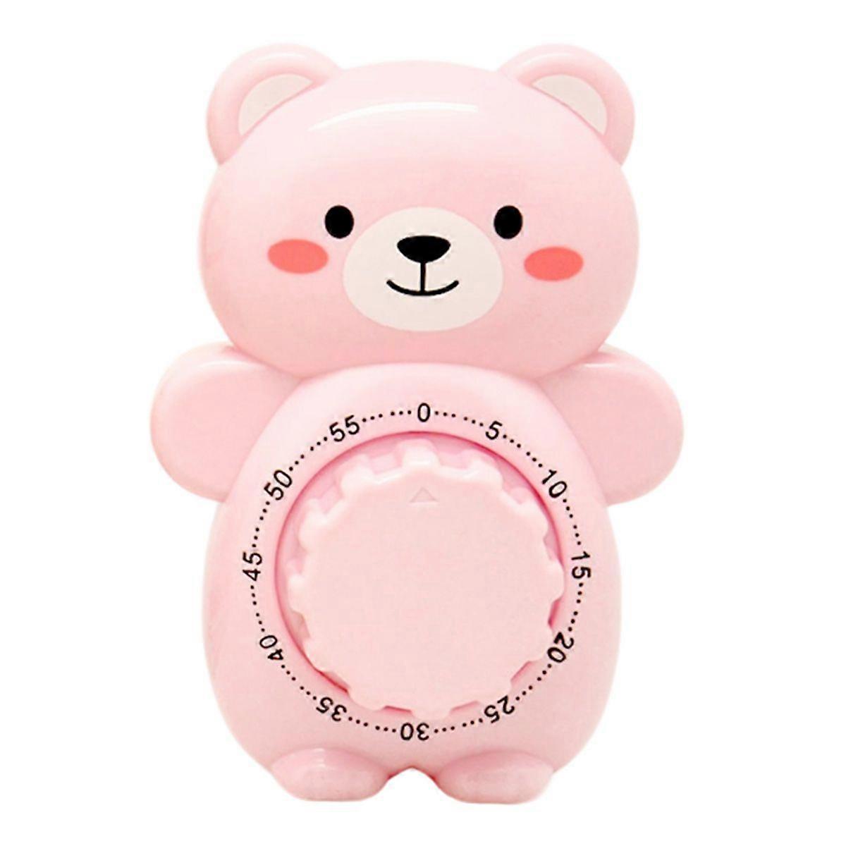Cute Cartoon Bear Timers 60 Minutes Mechanical Kitchen Cooking Timer Clock Loud Alarm Counters Manual Timer