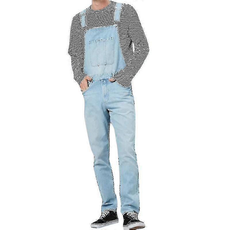 Mens Dungarees Denim Overalls Bib And Brace Pants Jeans Jumpsuit Trousers Romper