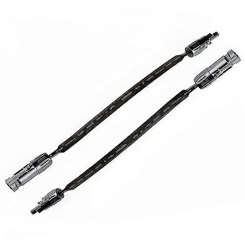 1 Pair of Solar Cable Window Feedthrough, 16Inch Flat Solar Panel Wiring with Plug and Coupler Solar Panel Connector