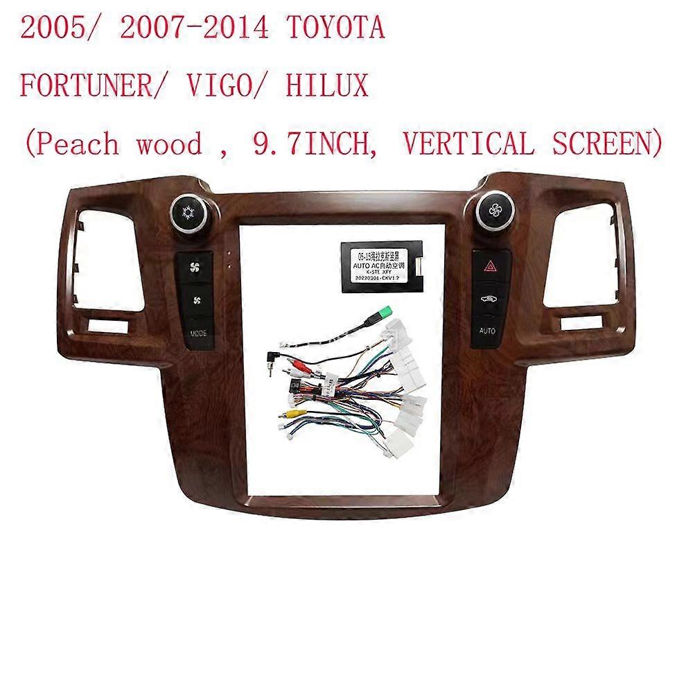 Rsnavi Android For 2005-2014 Toyota Fortuner/ Vigo/ Hilux 9.7" Vertical Screen Radio Fascias Tesla Style Panel Stereo Frame Ki