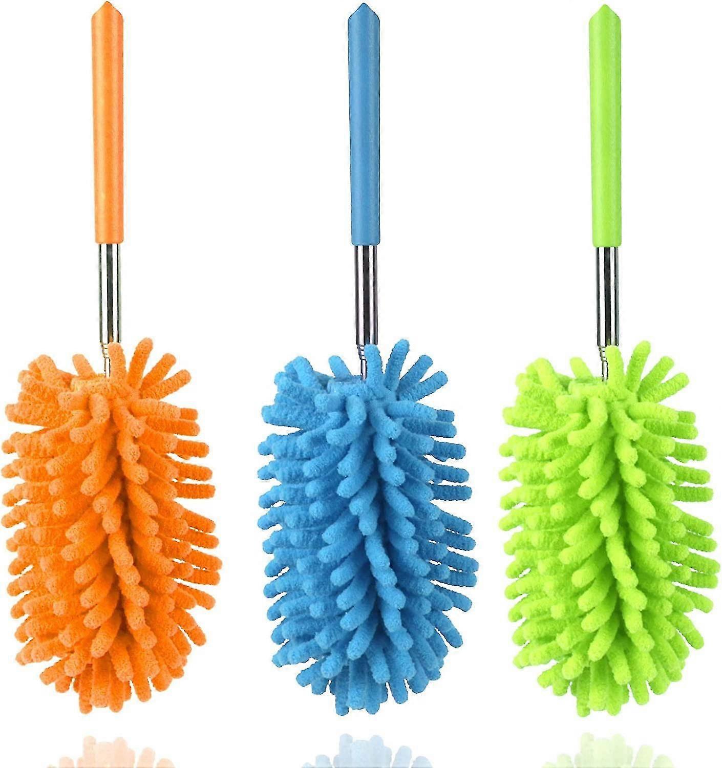 Microfiber Duster For Cleaning, Dusters With Telescoping Extension Pole, Extendable Washable Mini Dusters For Cleaning Car, Window, Furniture, Office,