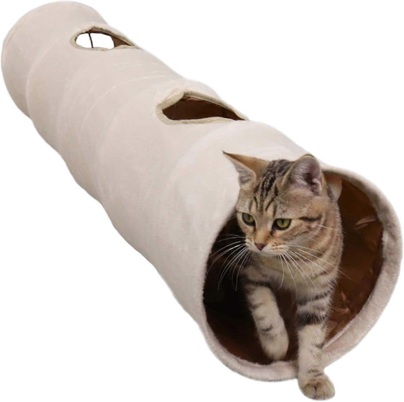 Foldable cat tunnel rustling tunnel play tunnel 120cm cat toy tunnel with plush ball