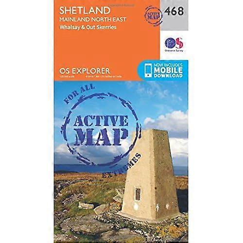 OS Explorer Map Active (468) Shetland - Mainland North East (OS Explorer Active Map)