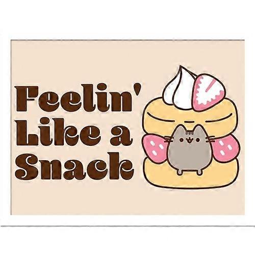 Pusheen Feelin' Like A Snack Framed Poster