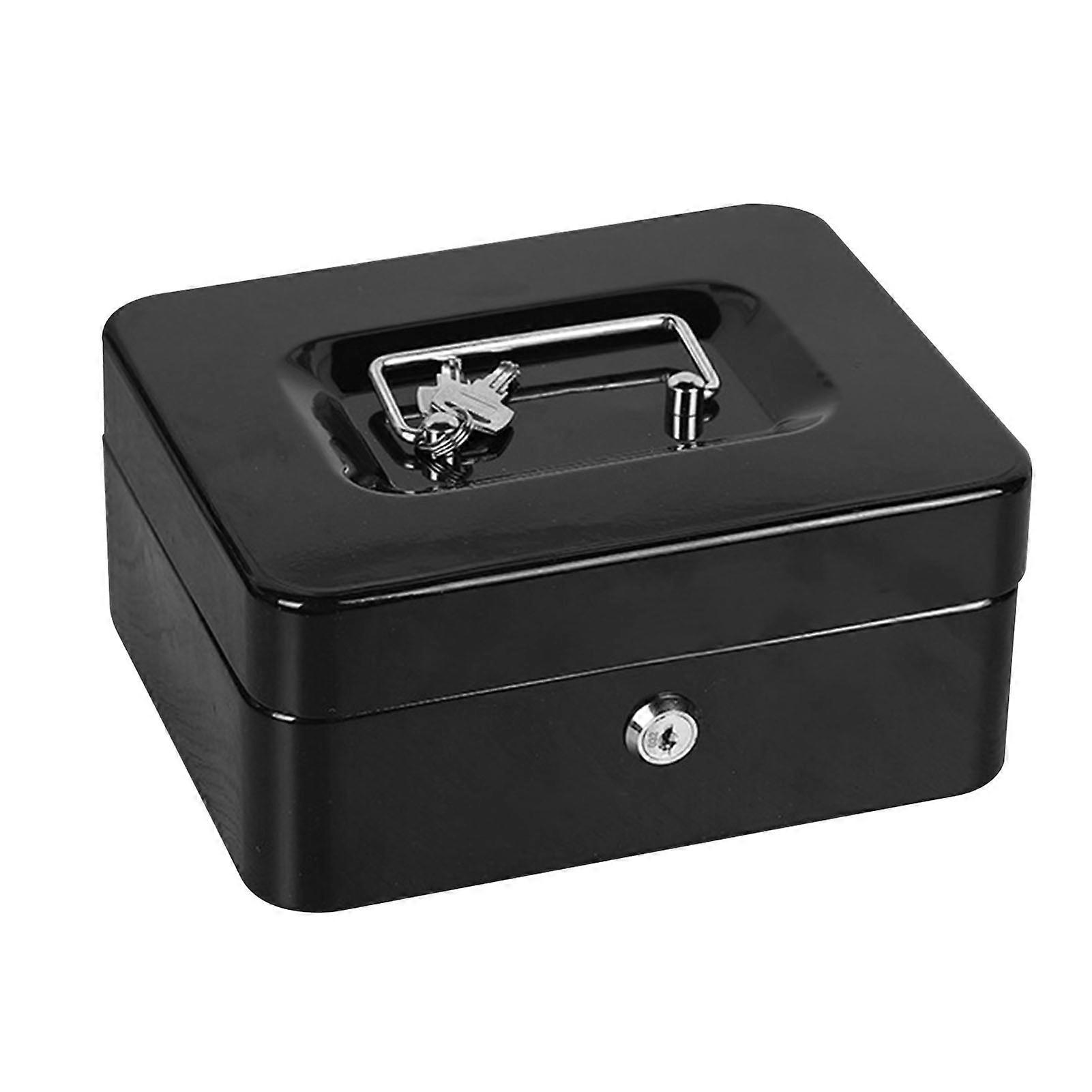 Large Fireproof Safe Box with 2 Keys for Documents Black