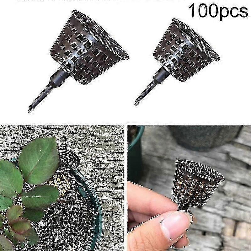 ممتاز 100 قطعة الأسمدة حامل مربع غطاء محمول غطاء حديقة النباتات المزارعون وضع سلة الأسمدة العضوية حالة بونساي أداة