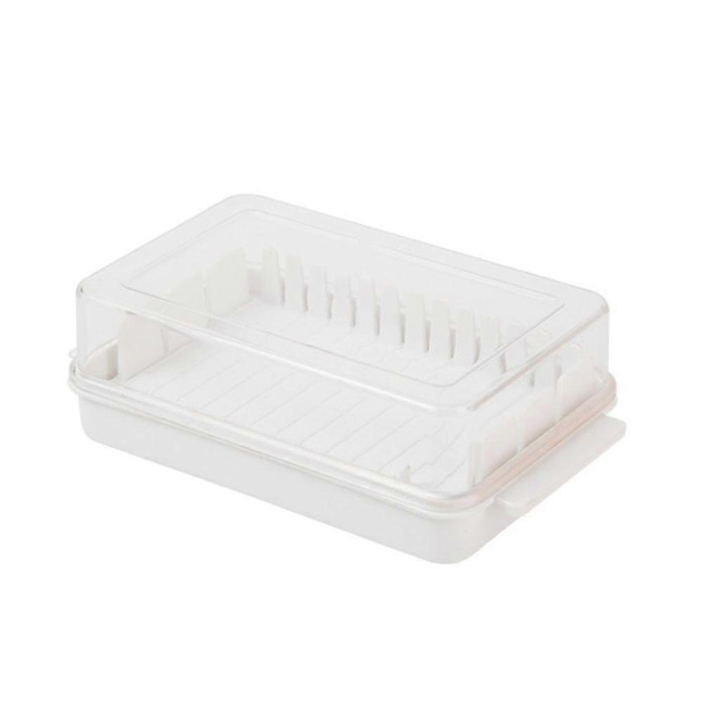 Butter Dish with Lid for Countertop Plastic Butter Keeper and Cutting Slot for Dividing and Storing Butter Container