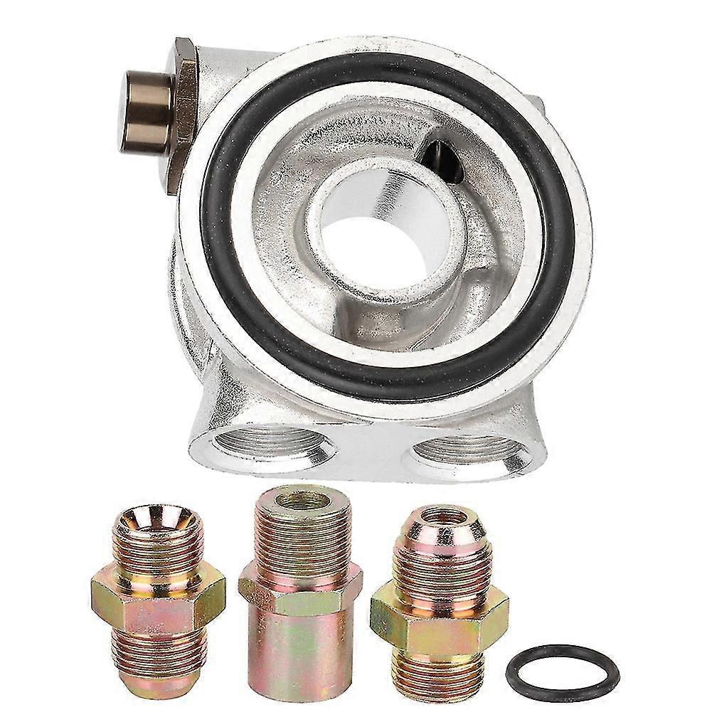 AN10 Oil Cooler Sandwich Plate Thermostat Adapter Oil Filter Adapter 34-16 UNF Fittings