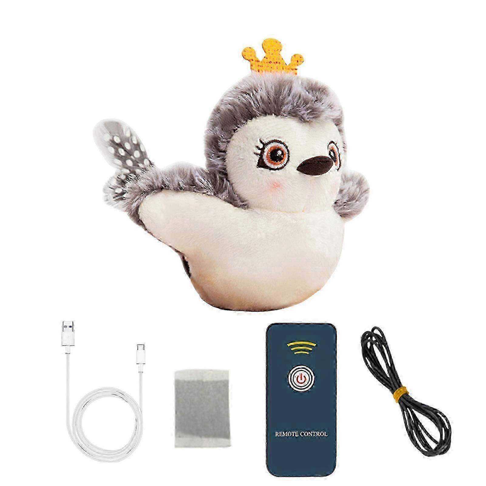Feather Flyer Flapping Bird Cat Toy with Chirping Sound, Flying Simulated Bird Toy for Cats