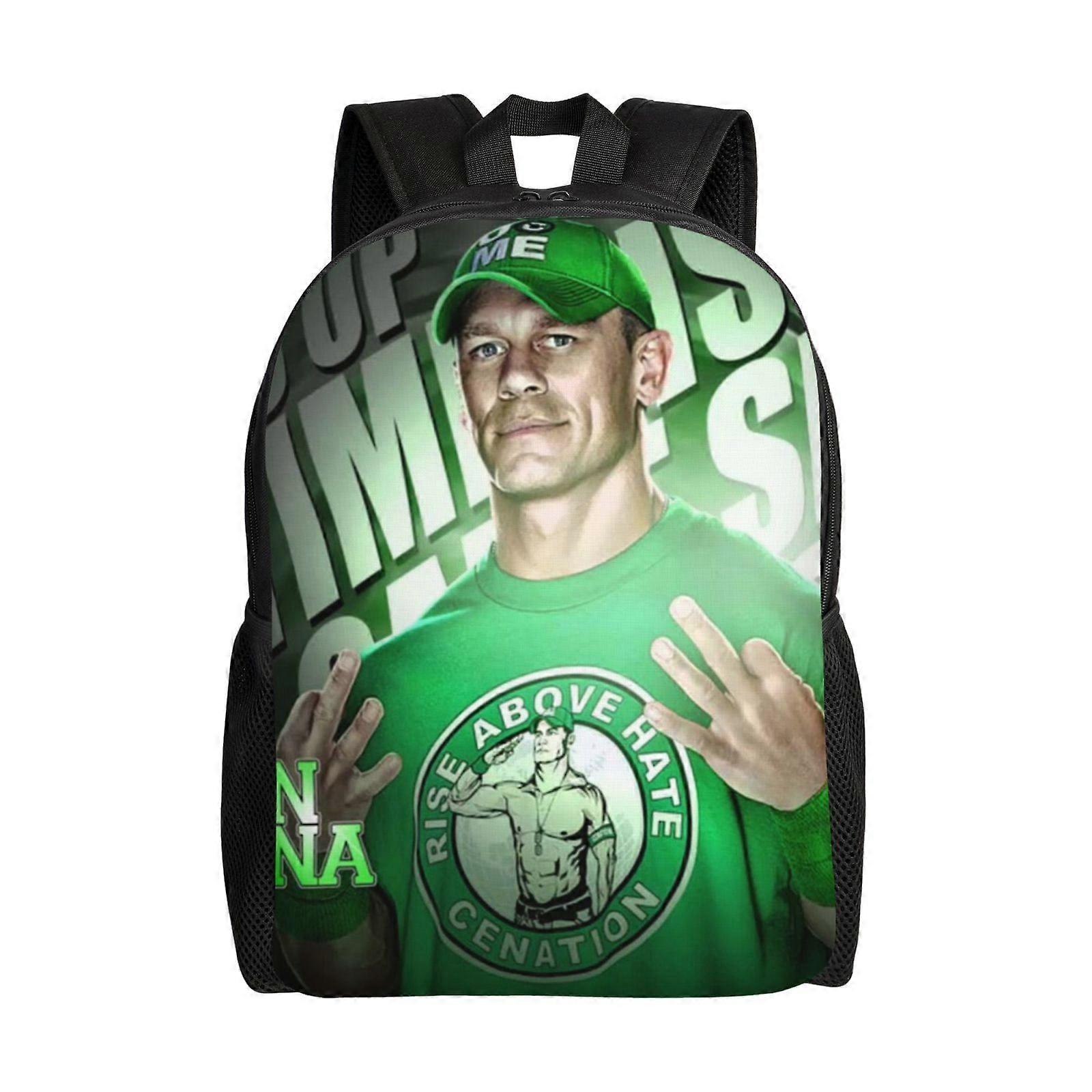 حقيبة ظهر xp1620 WWE John Cena حقيبة ظهر مدرسية حقائب ظهر للأطفال حقائب ظهر ، حقائب ظهر كبيرة خفيفة الوزن سعة العمل السفر غير رسمي أكتاف حقيبة نهارية ، S