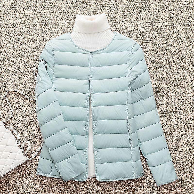 Order A Size Up Winter Women's Down Jacket Ultra Light Coat Short Autumn Slim Short Wear A Base Large Size Jacket