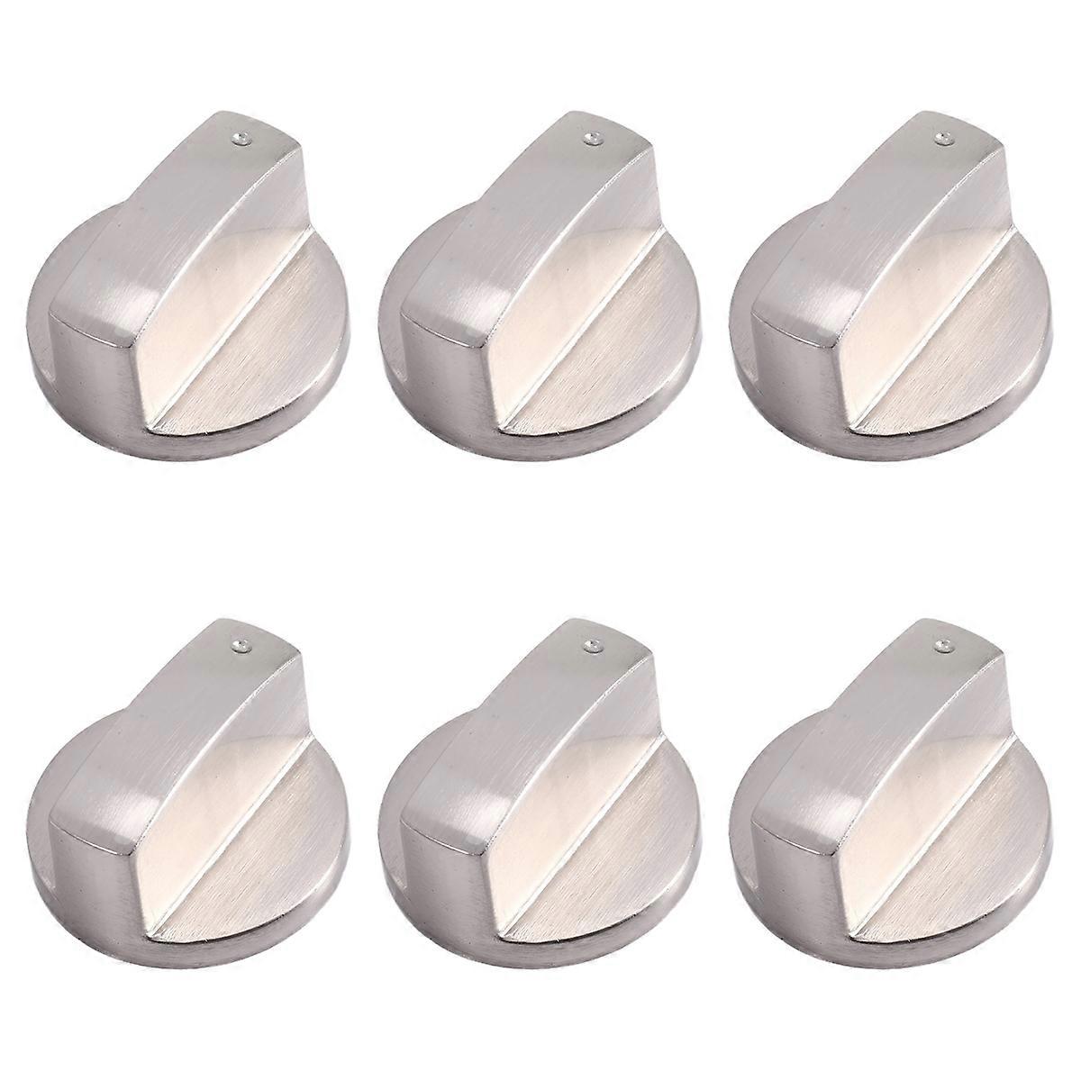 6Pcs Cooker Knobs,6mm Gas Stove Knobs Stove Replacement Metal Knobs Accessories for Kitchen Gas Oven Knobs