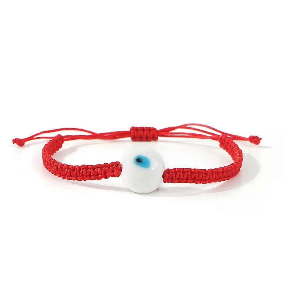 Premium Flat Knot Braided Jewelry Bracelet for Women - Evil Eye Design, Adjustable Size, Fashionable and Durable