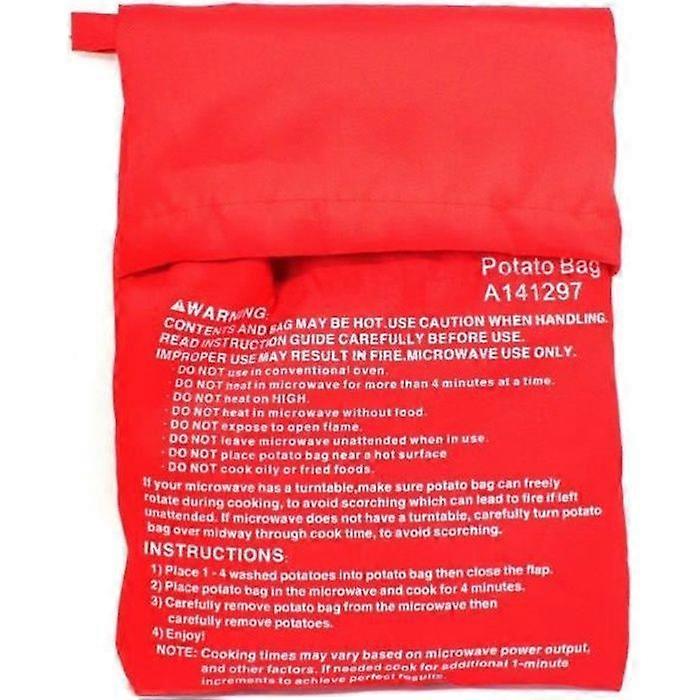 Bag for cooking red potatoes in 4 minutes in the microwave