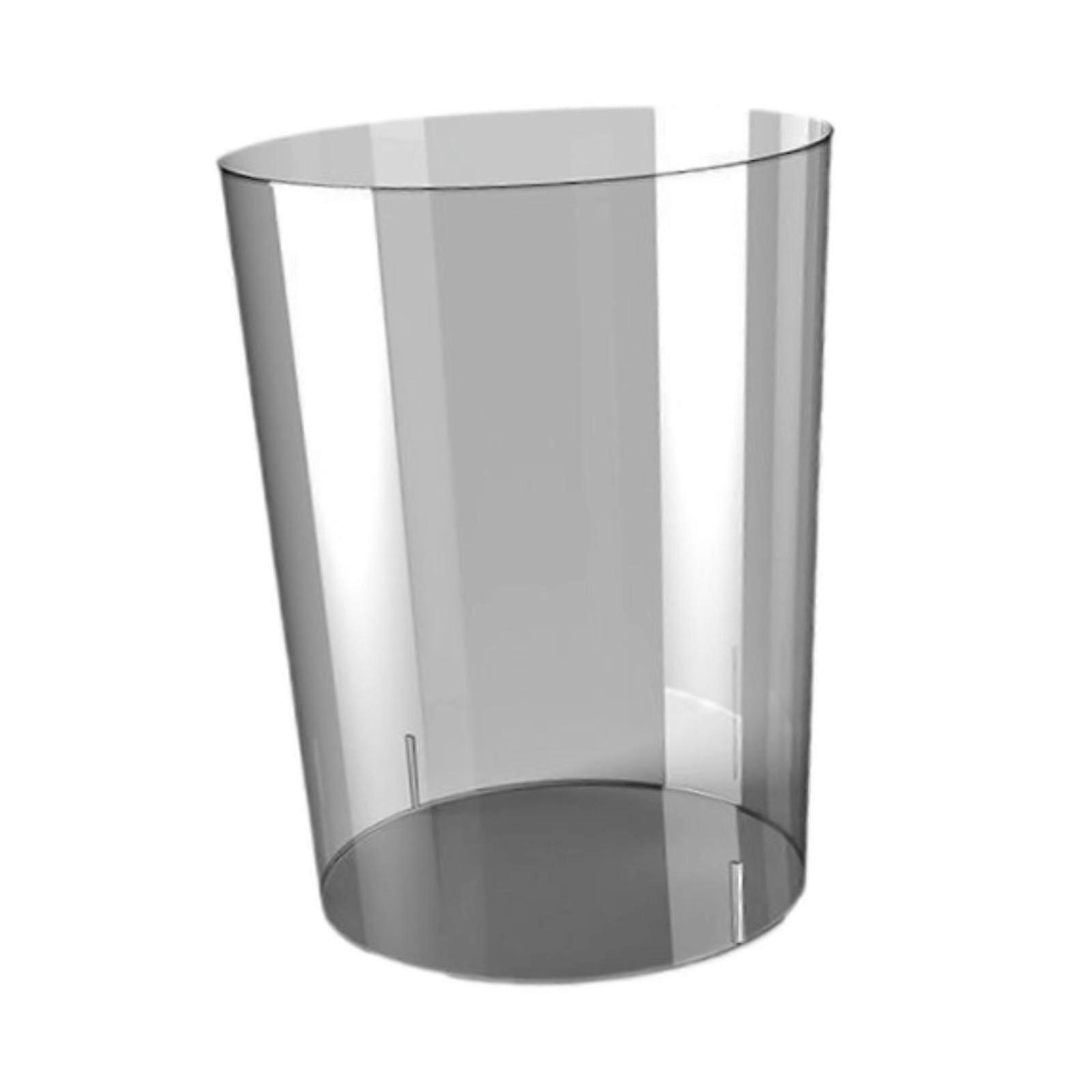 Garbage Recycling Bin Clear Trash Can for Powder Room Dressing Table Bedroom S White