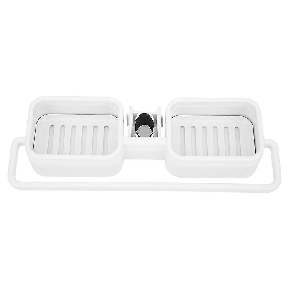 Household Kitchen Sink Faucet Drainer Sponge Cloth Storage Rack Organizer with Adjustable Shelf and Durable Material