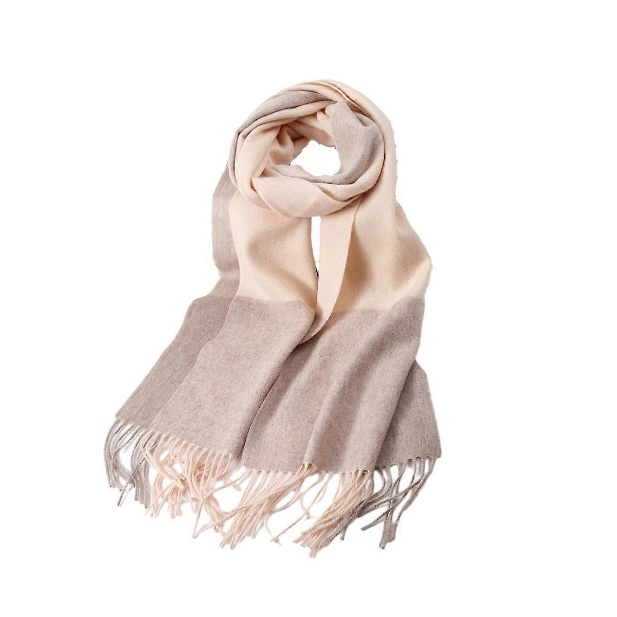 Wool scarf, winter style plaid and solid colors