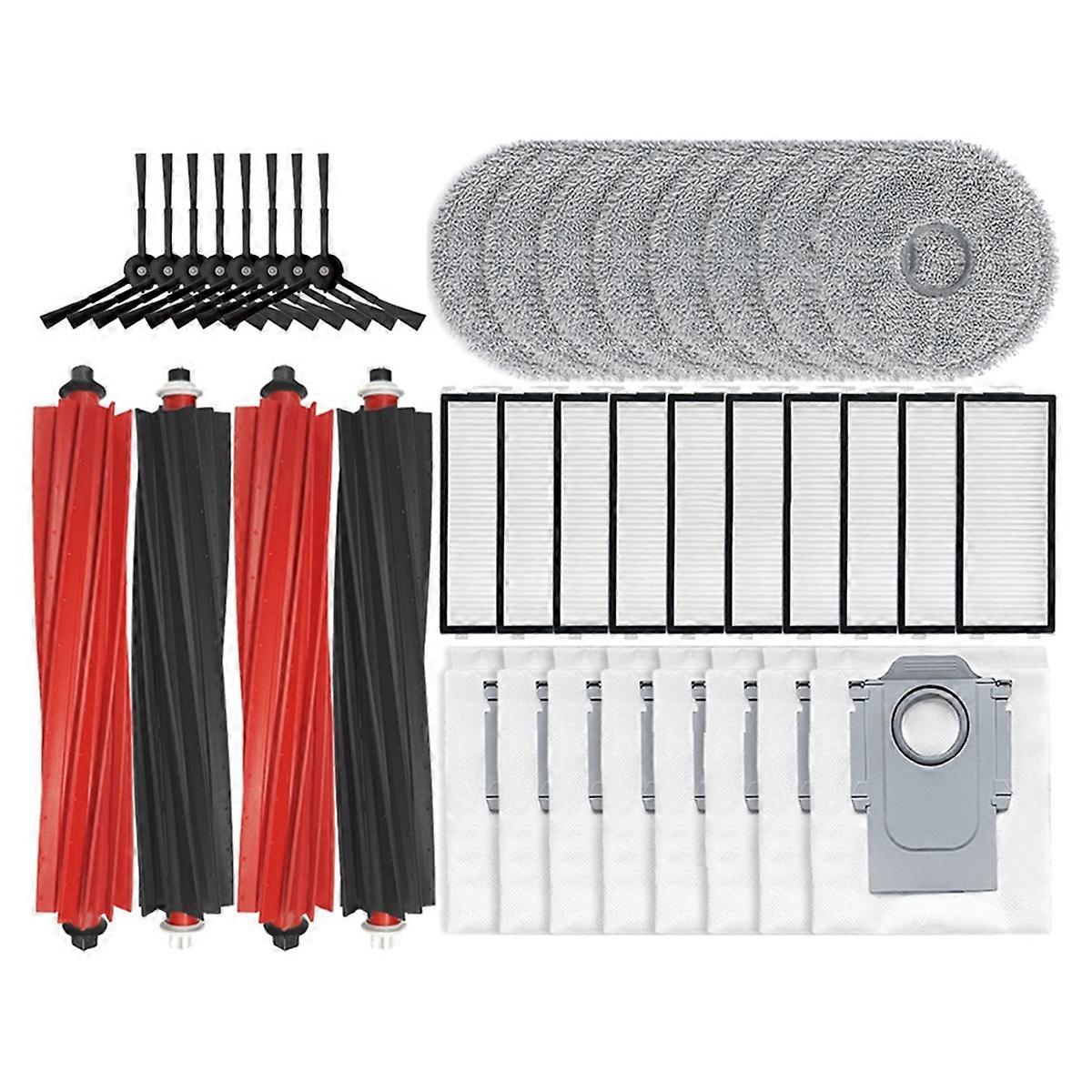 For V20 / P10S Pro Robot Vacuum Cleaner Parts Main Side Brush Mop Filter Dust Bag Replacements