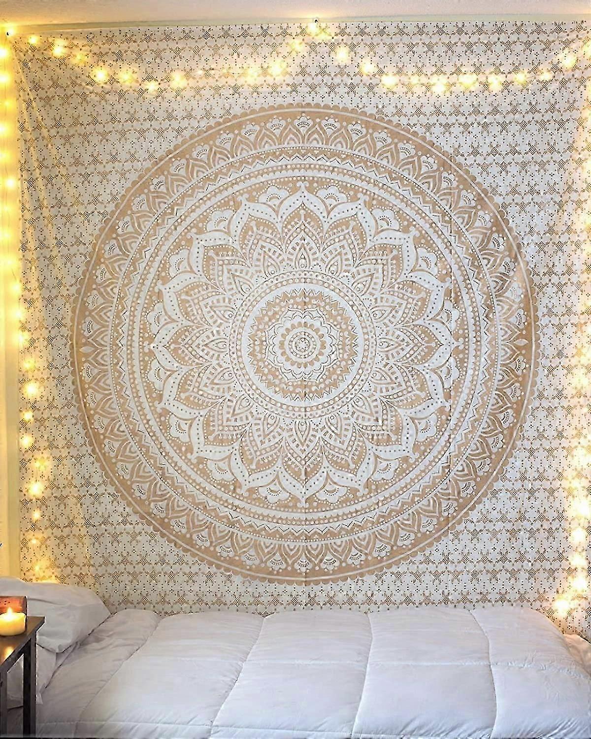 indian mandala tapestry boho decorative tapestry rug boho chic wall table aesthetic mandala mural large fabric mandala