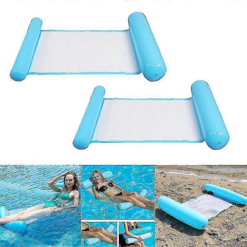 2 Pcs Premium Pool Inflatable Bed Water Float Lounge Floating Hammock