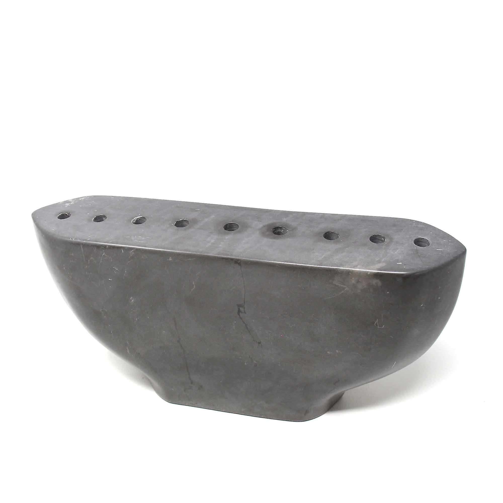 Soapstone Black Menorah Smolart