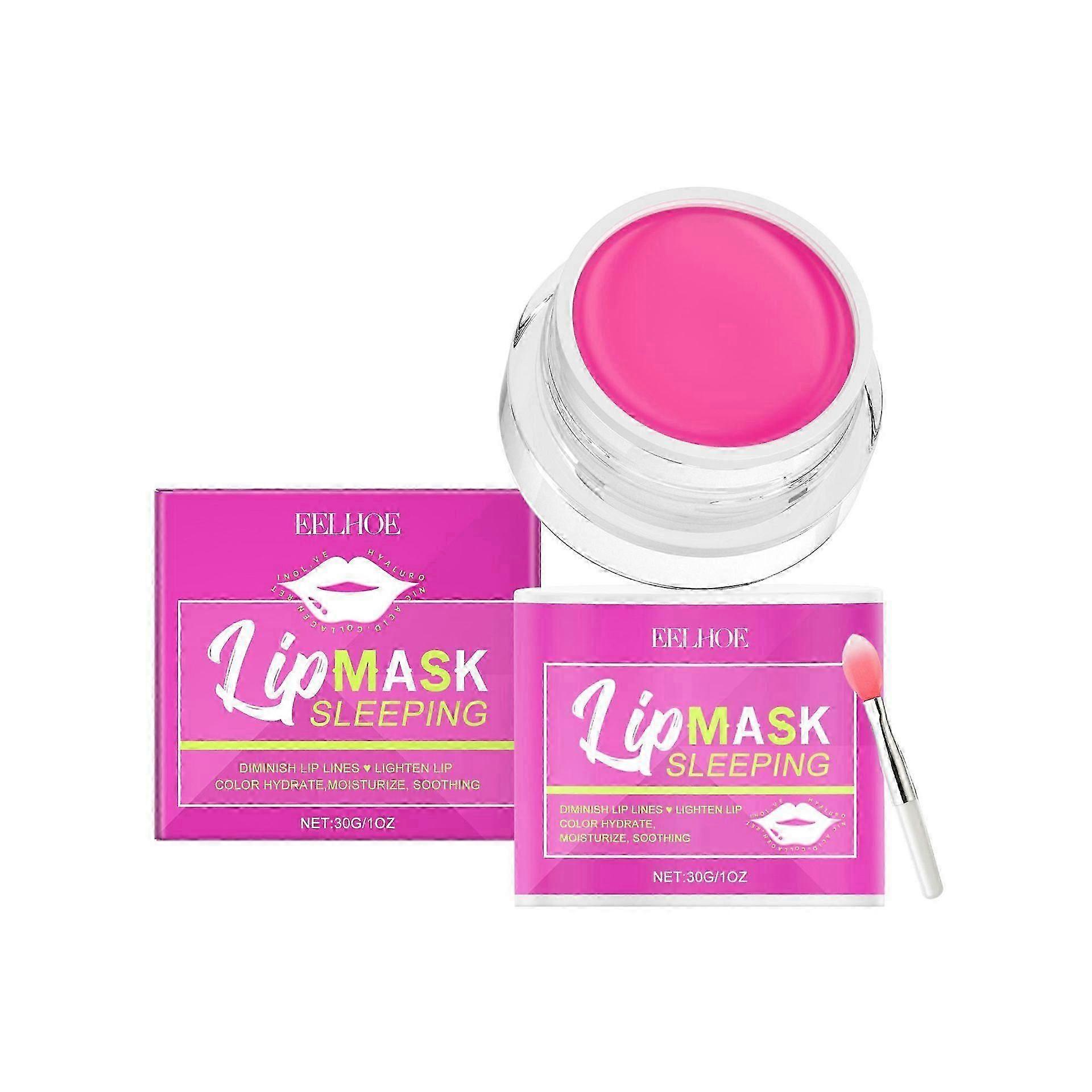 Overnight Lip Mask,Hydrating Lip Sleeping Mask,Hyaluronic Acid/Shea Butter/Vitamin E for Dry Lips,Fade Lip Lines,Brightening lip color