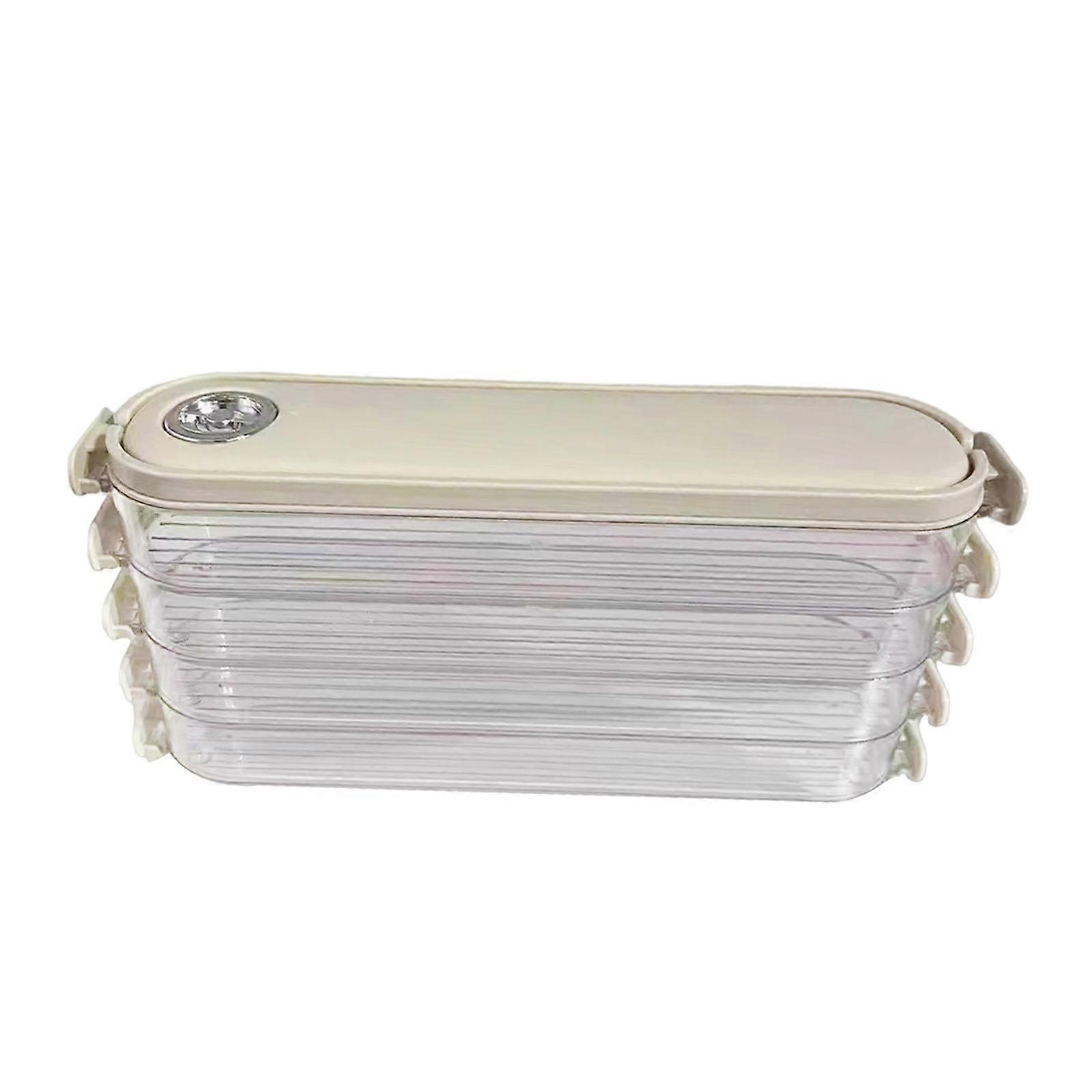 Dumpling Box with Lid with Handle Reusable for Snack Sushi Fridge Storage