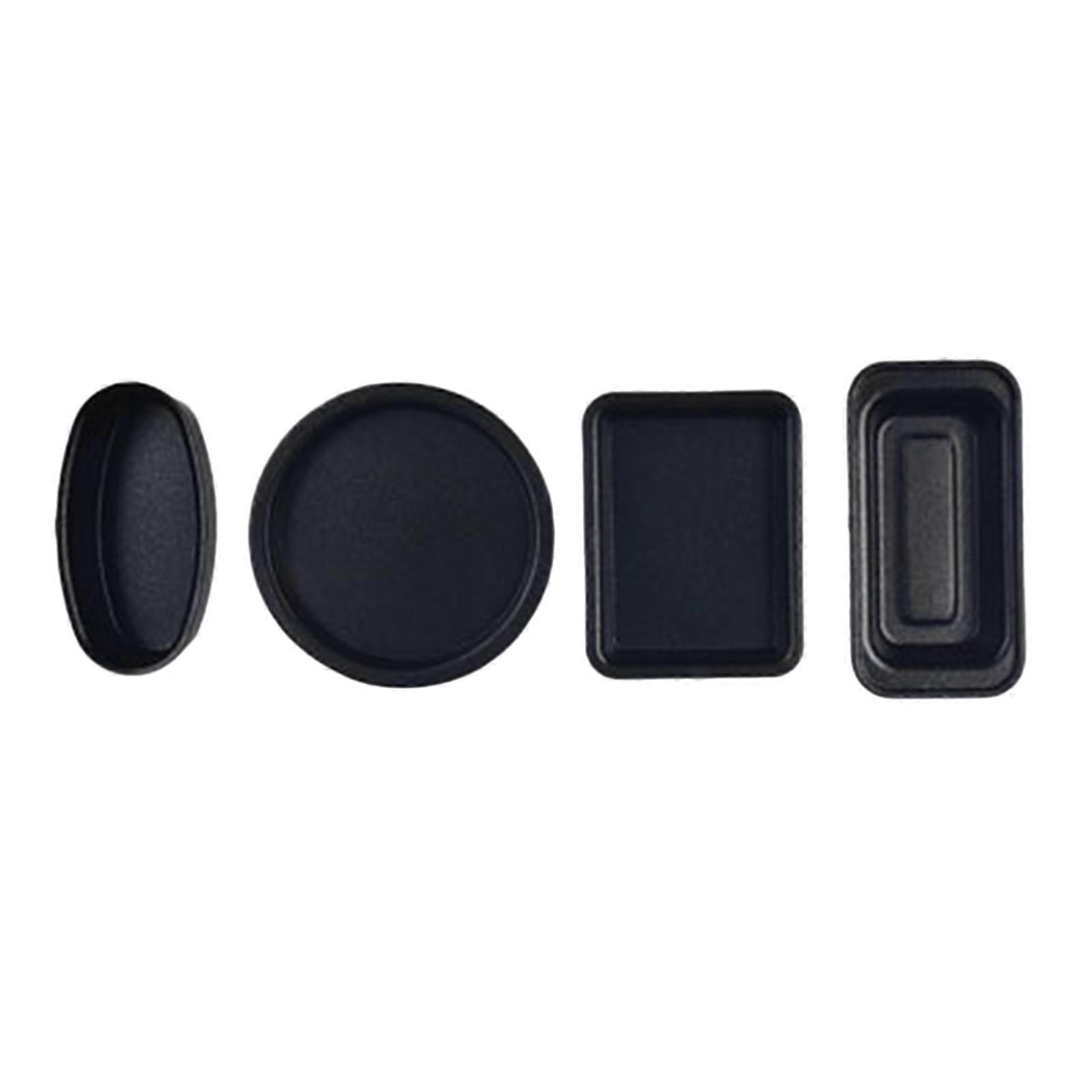 4Pcs Mini Baking Trays Models Gifts Roasting Plate Model for Dollhouse Micro