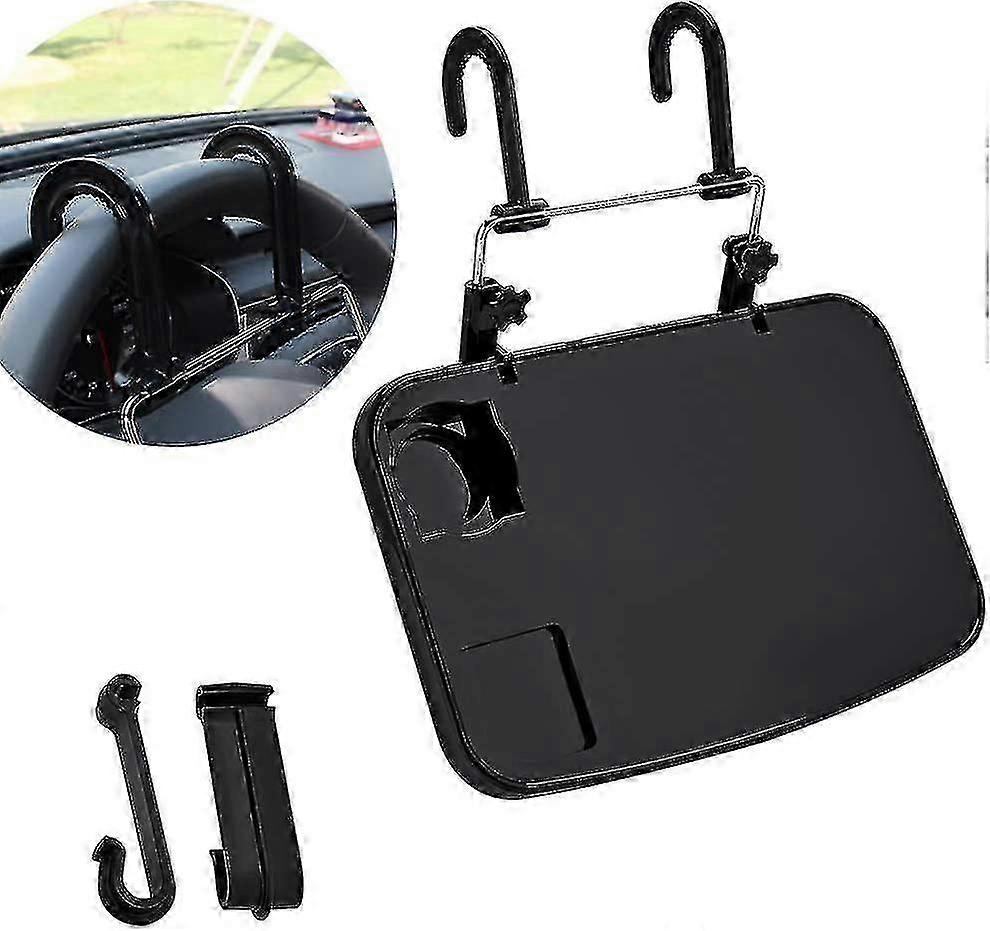 SL Foldable Computer Table Stand with Car Tray for Heilwiy Travel Cup, Drink and Work