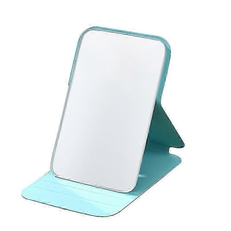 Portable Makeup Mirror with Adjustable Stand, PU Leather Mirror Folding Desktop Makeup Mirror