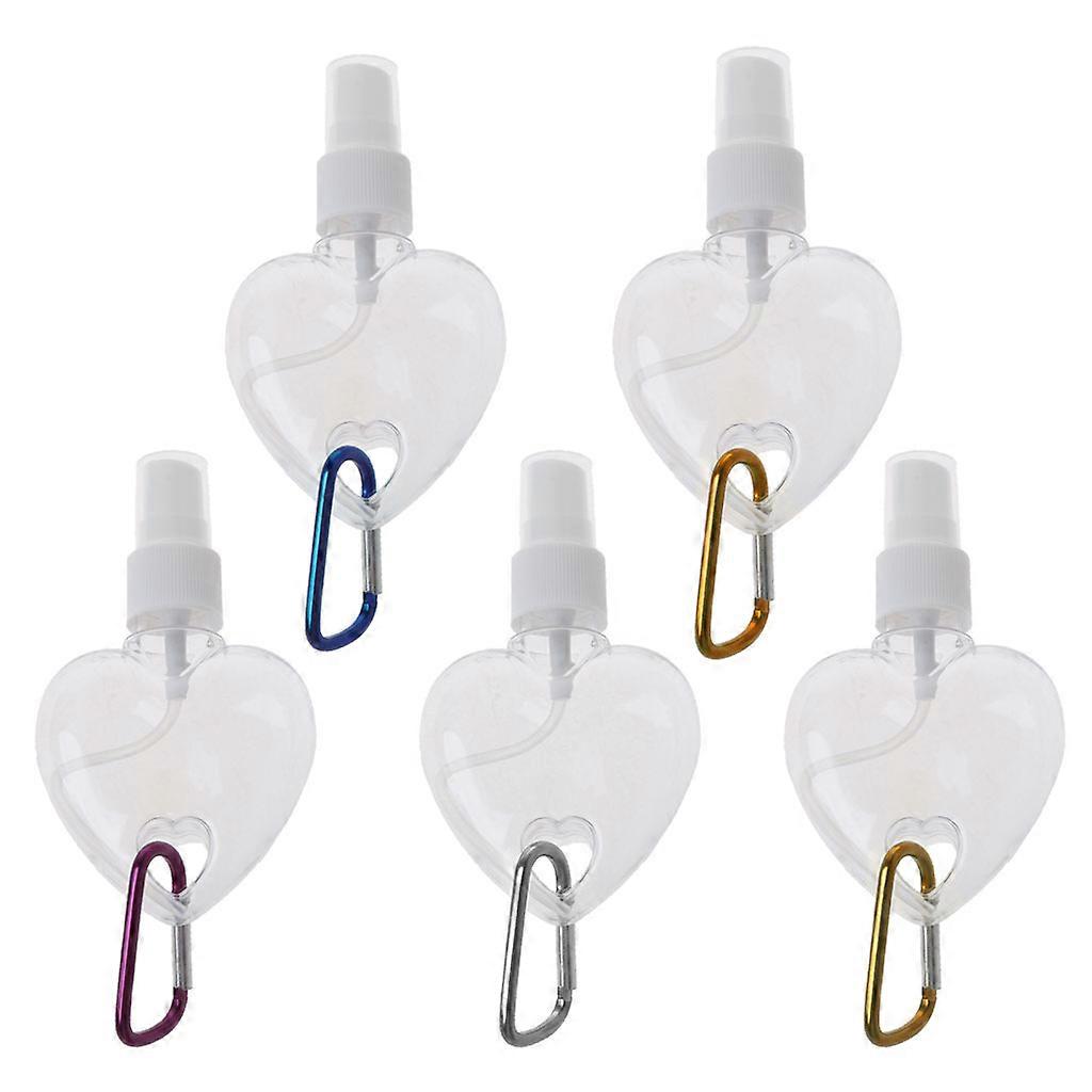50ml Travel Bottle,Plastic Spray Bottles Keychain for Hand Sanitizer Conditioner Toiletry,Empty Refillable Container white