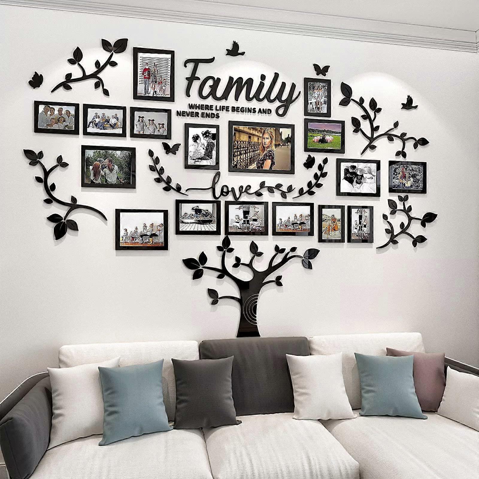 Black Wall Decor for Living Room Family Tree Display