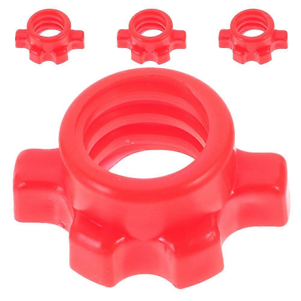 4pcs Dumbbell Screw Nut Spinlock Collars Barbell Nut Gym Dumbbell Screw Barbell Fastening Nut Dumbbell Bar Lock Barbell Locking Nut for Workout Nut Ac