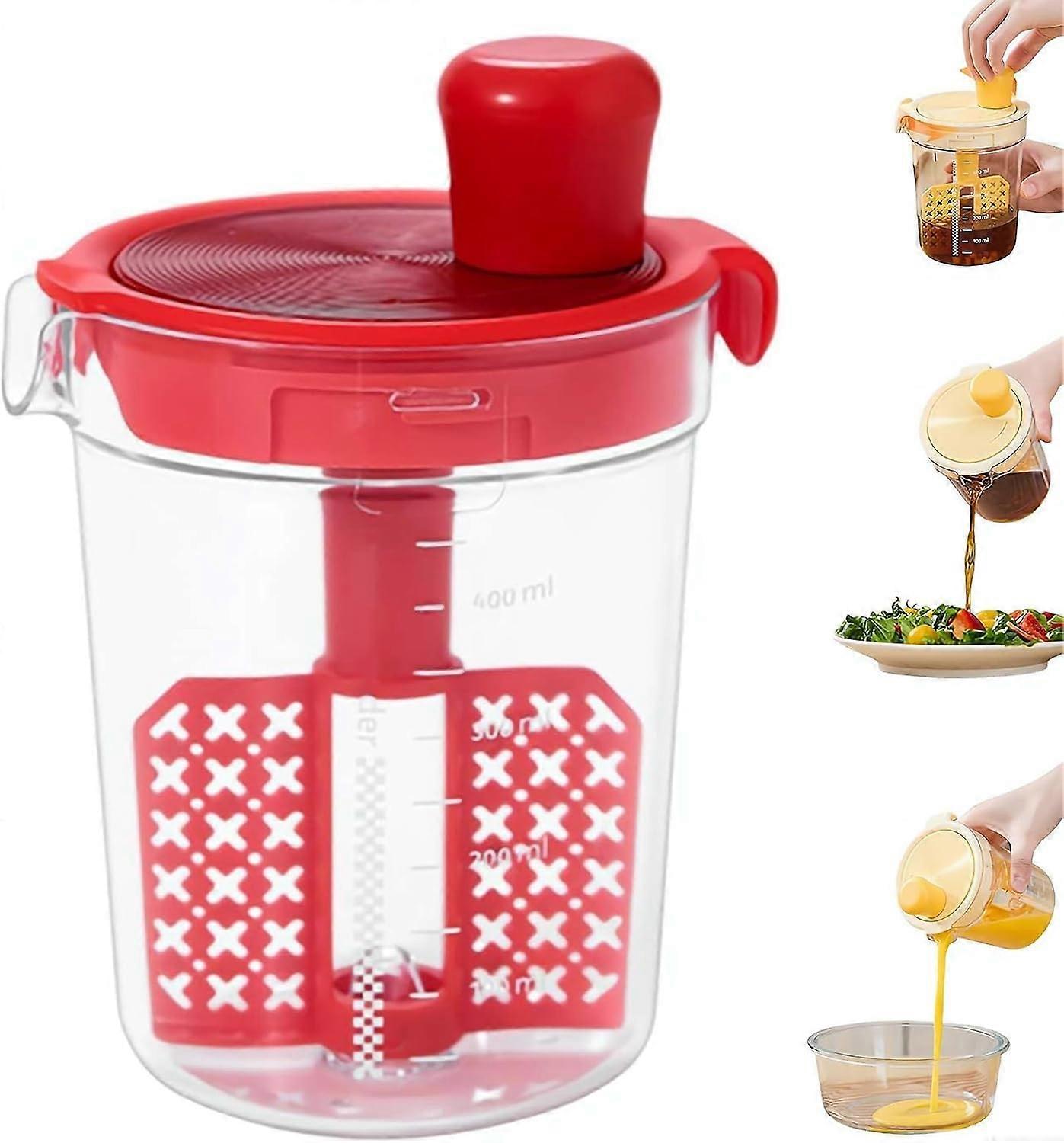 Manual Egg Mixing Cup with Scale for Salad Dressing Mixer and Coffee Milk Protein Powder Whisking