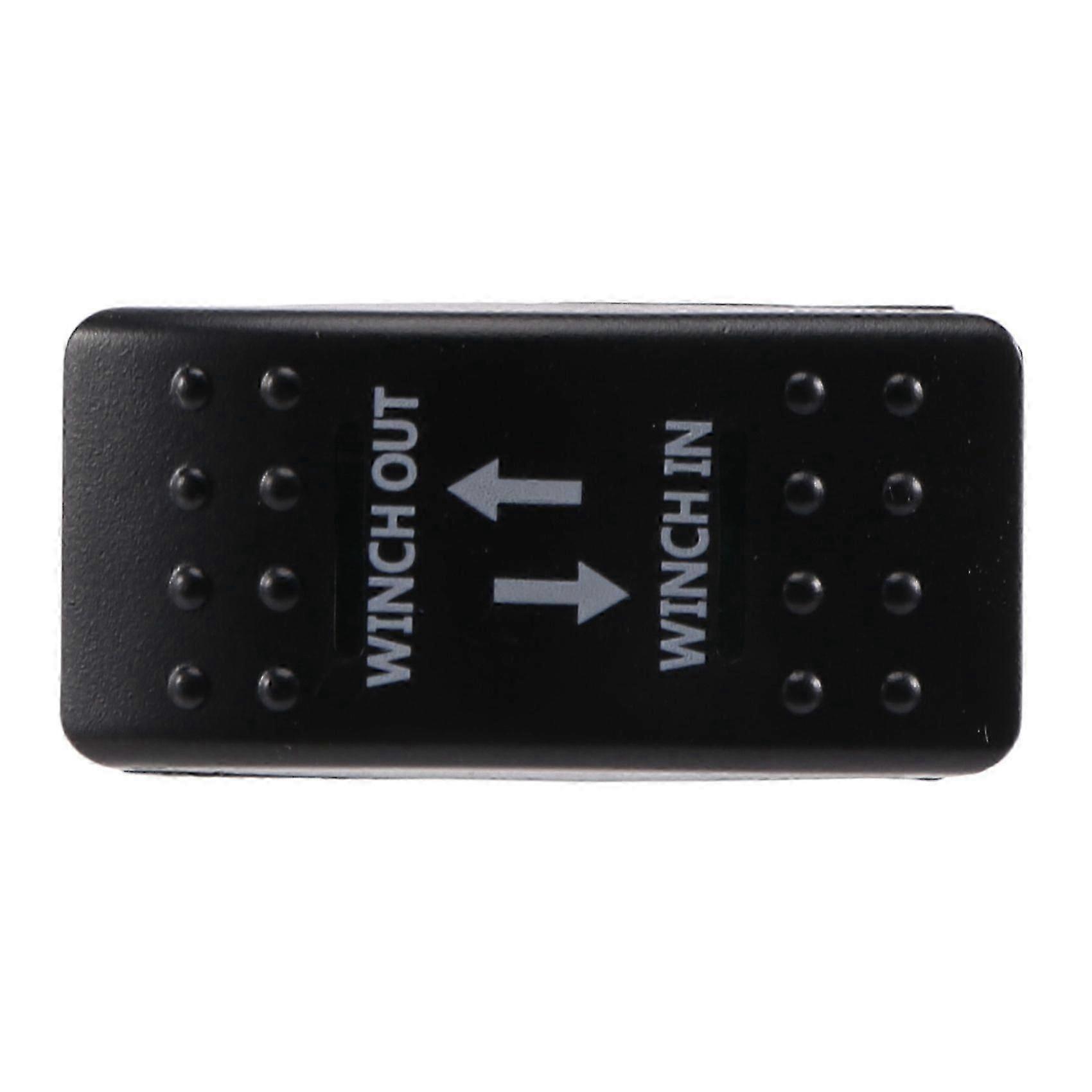 12V 20A Winch In Winch Out ON-OFF-ON Rocker Switch 7 Pin LED green