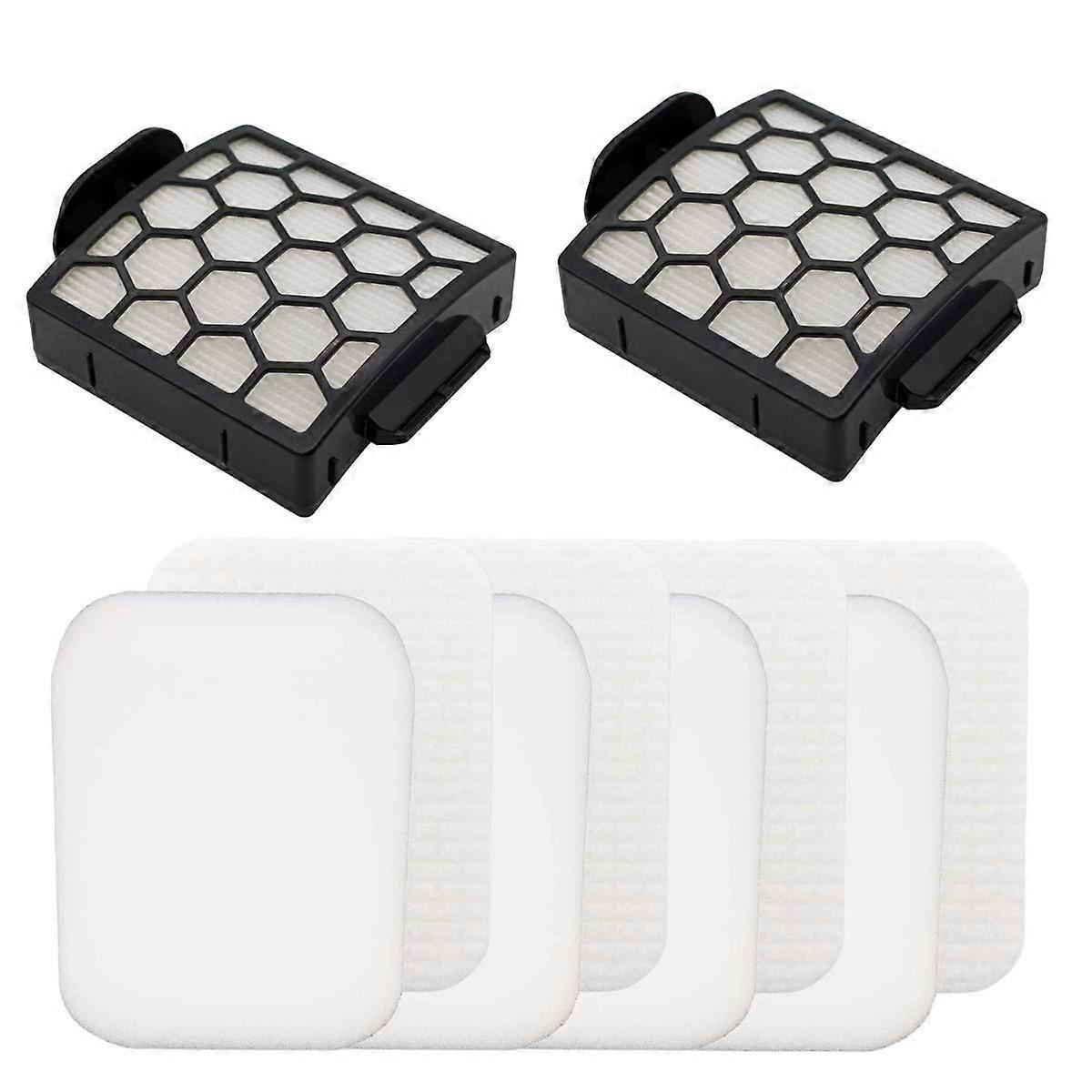 Shark Navigator Zero-M Vacuum Replacement Filters Kit 10 Pack Compatible with ZU60 ZU62 NV251 NV255 2 HEPA 4 Foam Felt