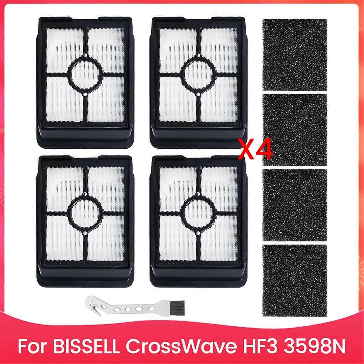Replacement HEPA Filters for BISSELL CrossWave HF3 3598N Wireless Wet