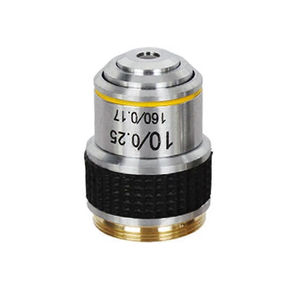 Microscope Kit 10X Achromatic Objective Lens with Adapters for Laboratory Biomicroscope 185mm Lens Size