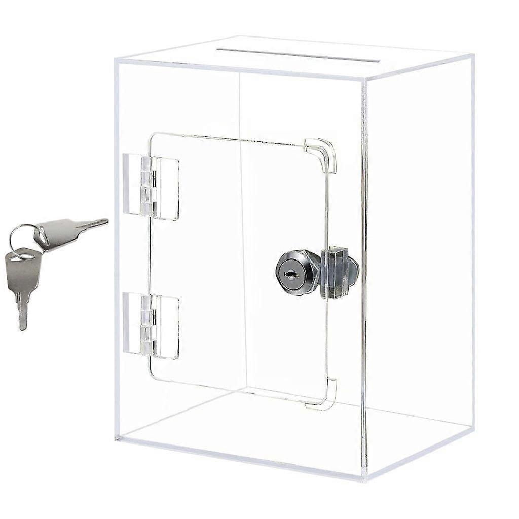 Transparent Acrylic Money Box Coin Holder Saving Jar for Budgeting and Saving