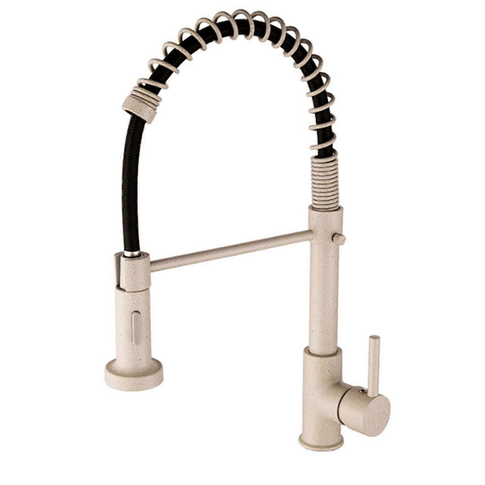 Pull Down Kitchen Faucet, High-Arc Single Handle Spring Kitchen Sink Faucet with 2 Function Sprayer