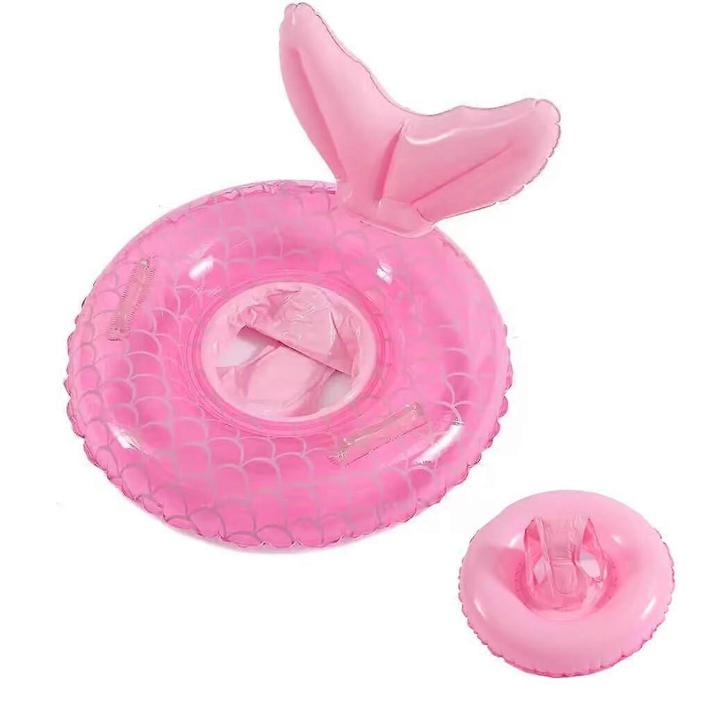 Baby Swim Ring, 08 Years Old, Under 44 kg, Inflatable Swim Ring with Seat and Handle for Summer Beach Outdoor Bath Toy for Baby (Pink Mermaid 2)