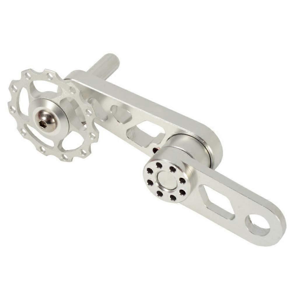 Single Speed Bike Chain Tensioner Aluminum Alloy Bicycle Replacement Accessories (Silver)